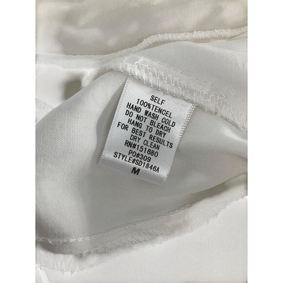 Palms Away White Flowy Long-Sleeve Tunic Dress boutique M coastal minimalist - Picture 5 of 7